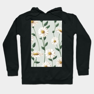 Floral Garden Botanical Print with Daisy Peach Hoodie